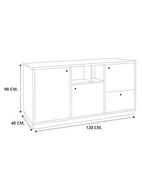 Mueble de TV armable Hogare de melamina