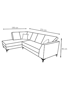 Sala modular izquierda modular Holland Dimex de lino