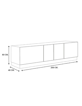 Mueble de tv armable Hogare de melamina