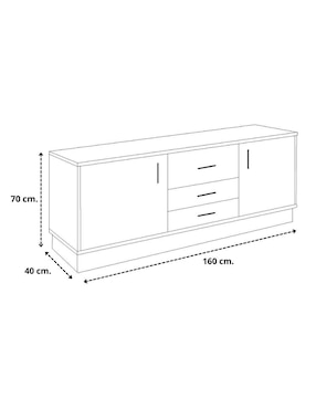 Mueble de tv armable Hogare de melamina