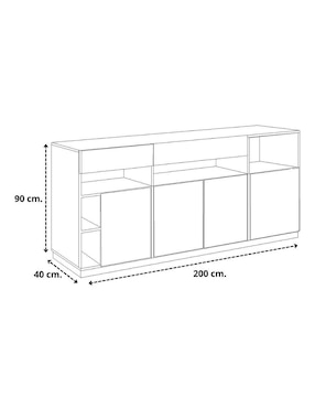 Mueble de tv armable Hogare de melamina