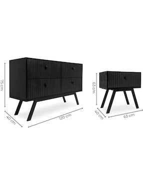 Set recámara Sochic Japandi de MDF