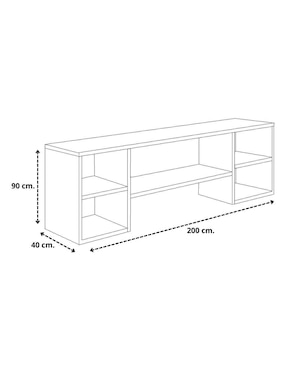 Mueble de TV armable Hogare de melamina