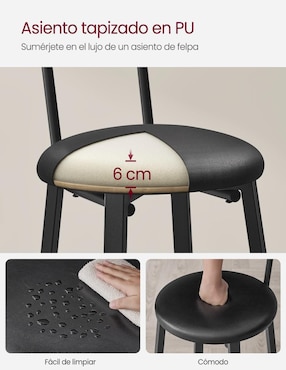 Juego de bancos Delon Songmics Home de acero