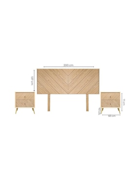 Set cabecera Chevron Sochic de melamina