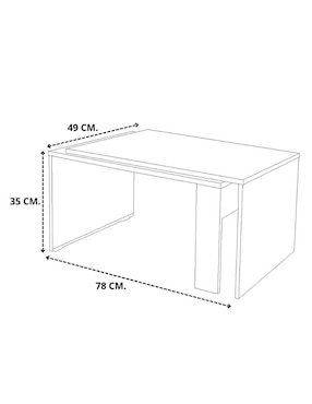 Mesa de centro armable Hogare de melamina