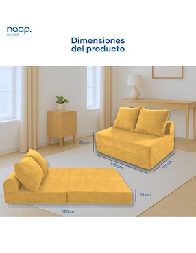 Sofá cama armable flex matrimonial plegable Naap Concept de espuma comprimida