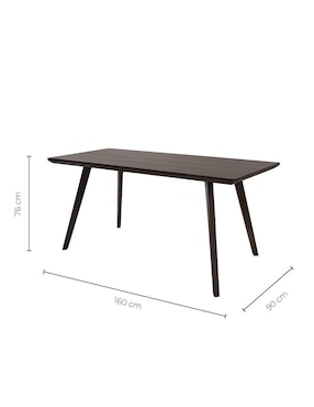Mesa de comedor armable Relan de chapa madera