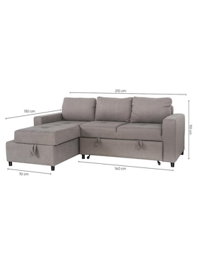 Sala modular izquierda Anete Kessa de velvet