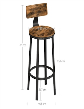 Juego de bancos Delon Songmics Home de madera