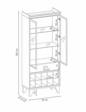 Vitrina armable Opera Bossa de MDF
