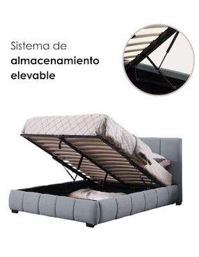 Cama Acolchada Ilios Innova de madera