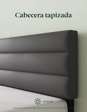 Base para cama armable Piper Zinus de chapa madera