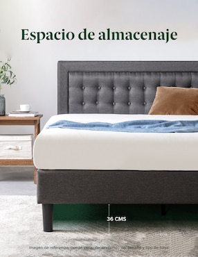 Base para cama armable Dachelle Zinus de chapa madera