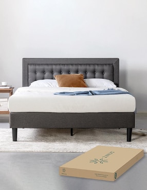 Base para cama armable Dachelle Zinus de chapa madera