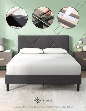 Base para cama armable Judy Zinus de chapa madera