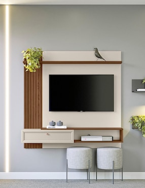 Mueble flotante para TV armable Alvorada Bossa de MDF