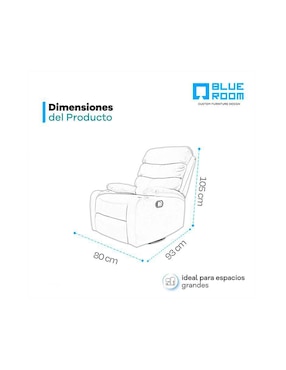 Reclinable Blue Room de poliéster