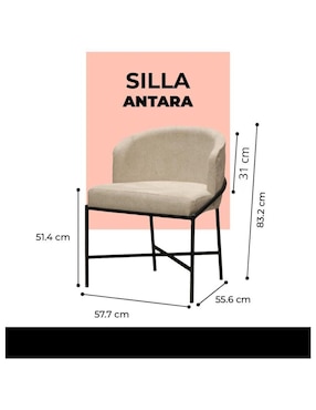 Juego de sillas 2 piezas Antara Atlas Del Descanso de metal adulto