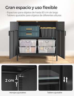 Gabinete armable Bravon Songmics Home de madera con metal