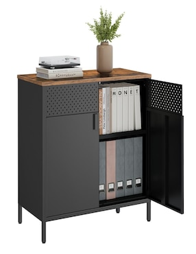 Gabinete armable Bravon Songmics Home de madera con metal