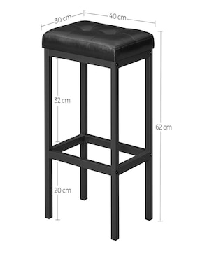 Juego de bancos Delon Songmics Home de metal
