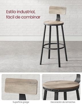Juego de bancos Delon Songmics Home de madera