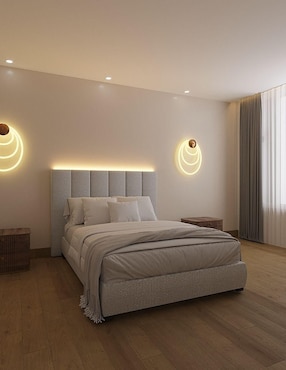 Cama Moder Luxury Article Wall Furniture Paneling de tela