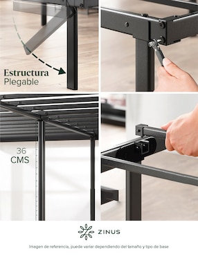 Base para cama armable Caleb Zinus de acero inoxidable