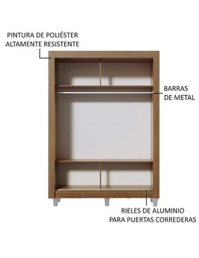 Ropero armable Madesa Denver 10945Z2ECP de aglomerado