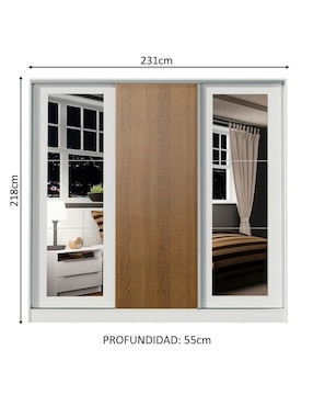 Ropero Madesa Royale 11639B2E1R de MDF