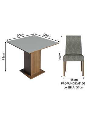 Comedor Karina Madesa para 4 personas de MDP