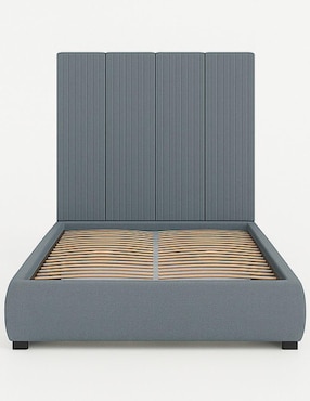 Cama modern Luxury Vixy Oxford con luz LED para joven Wall Furniture Paneling de tela