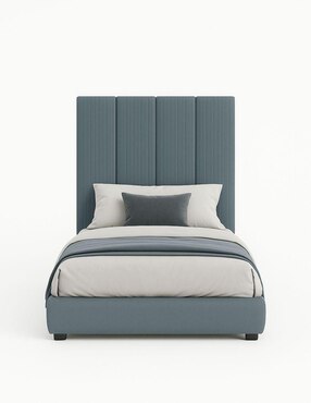 Cama modern Luxury Vixy Oxford con luz LED para joven Wall Furniture Paneling de tela