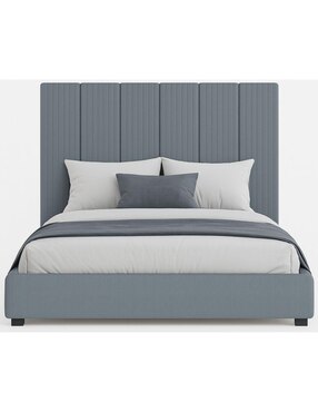 Cama modern Luxury Vixy Oxford con luz LED para joven Wall Furniture Paneling de tela