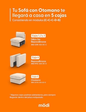 Sala modular Modi Sofa de poliéster