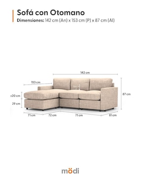 Sala modular Modi Sofa de poliéster