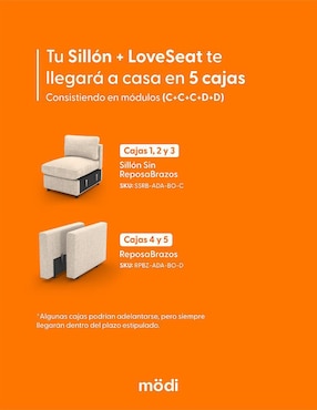 Sala 2 piezas Adapti Modi Sofa de poliéster