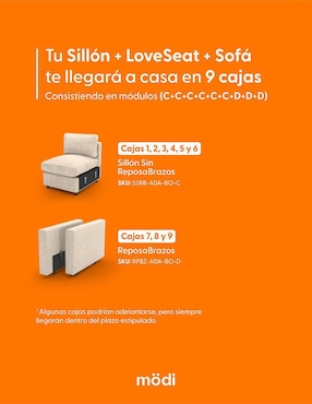 Sala 3 piezas Adapti Modi Sofa de poliéster