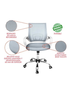 Silla Mindejal de plástico y metal