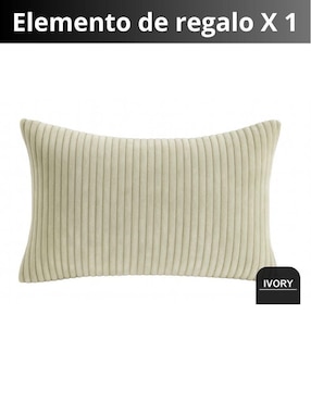 Cama Moder Luxury Vixy Ivory con luz LED ambiental y patrones de cabecera de 30 cm Wall Furniture Paneling de tela