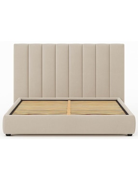 Cama Moder Luxury Imperio Plus con luz LED ambiental y patrones de cabecera de 30 cm Wall Furniture Paneling de tela