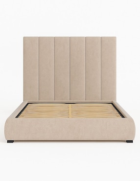 Cama Moder Luxury Kalahari con luz LED ambiental y patrones de cabecera de 30 cm Wall Furniture Paneling de tela
