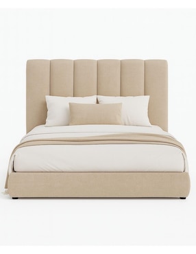 Cama Moder Luxury Kalahari con luz LED ambiental y patrones de cabecera de 30 cm Wall Furniture Paneling de tela