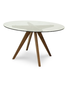 Mesa de comedor armable Tou Tamarindo de vidrio