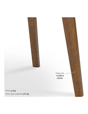 Mesa de comedor armable Duxi Tamarindo de madera