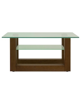 Mesa de centro armable Avek Tamarindo de vidrio