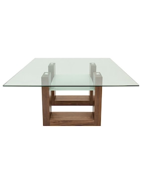 Mesa de comedor armable Avek Tamarindo de vidrio