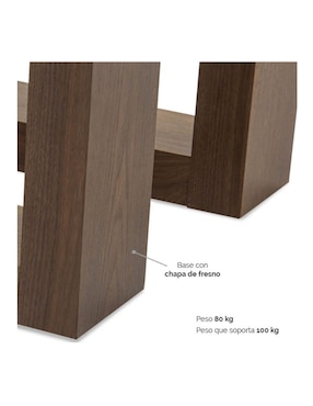 Mesa de comedor armable Avek Tamarindo de vidrio