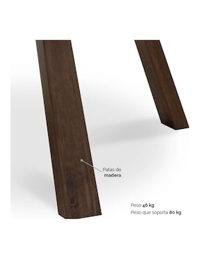 Mesa de comedor armable Nae Tamarindo de madera